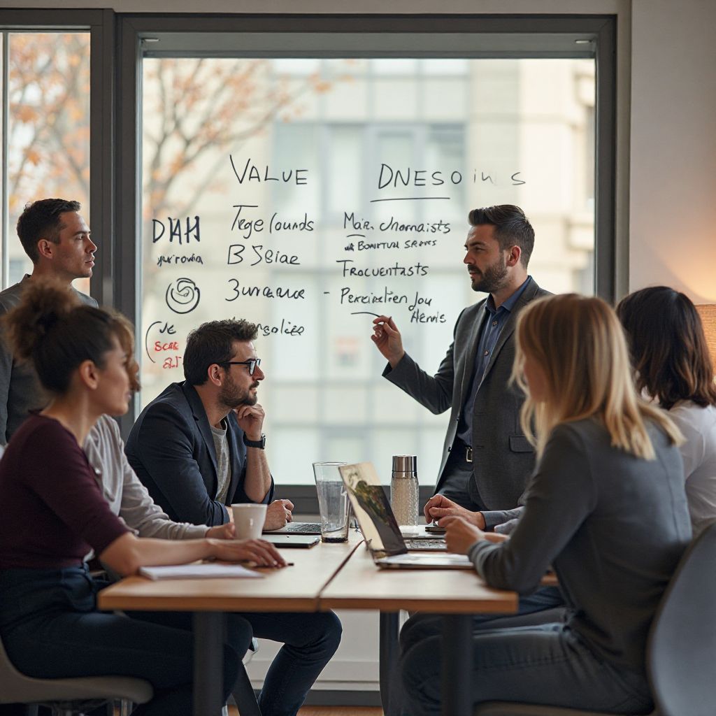 Sesiune de brainstorming pentru valorile companiei